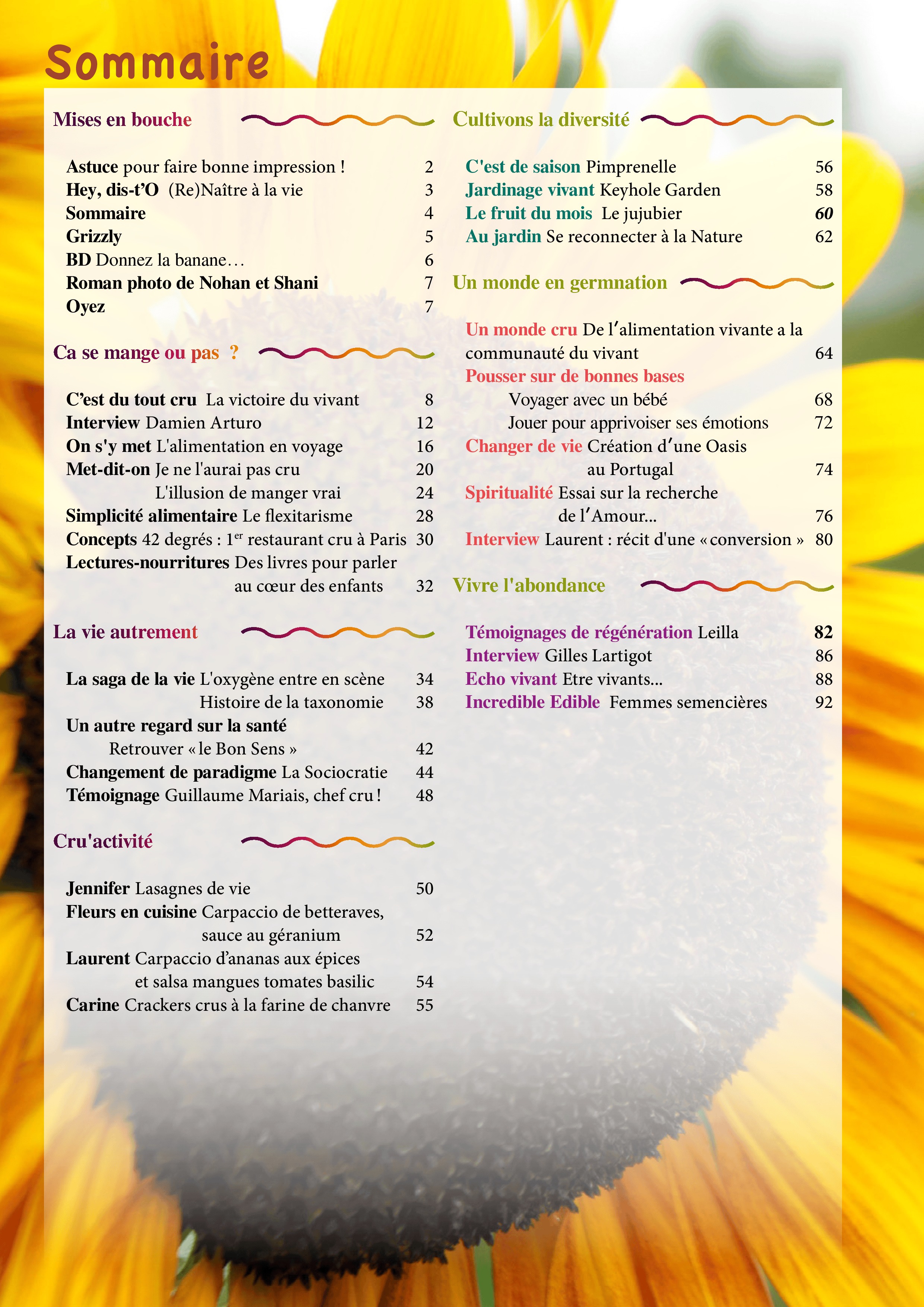 Sommaire de MAG 8
